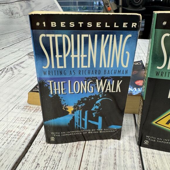 Stephen King Book Lot of 5 Paperbacks The Stand Long Walk Roadwork Green Mile - Picture 5 of 10